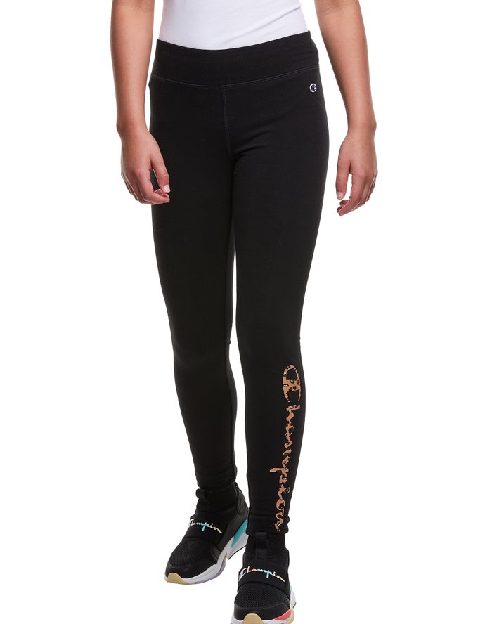 Champion Legging Meisjes - Zwart - Leopard Print ( 320675-YQZ )